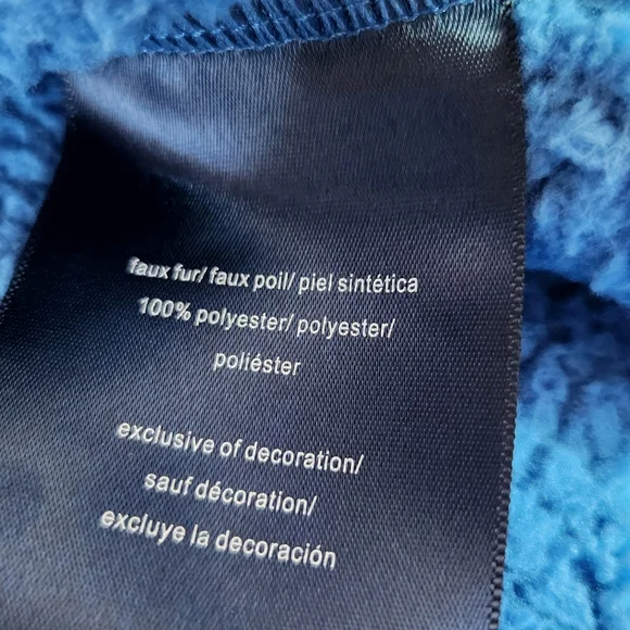 NWT Tommy Hilfiger Sherpa Pullover Hoodie Sweatshirt Blue | Women’s Size Large - Picture 11 of 13